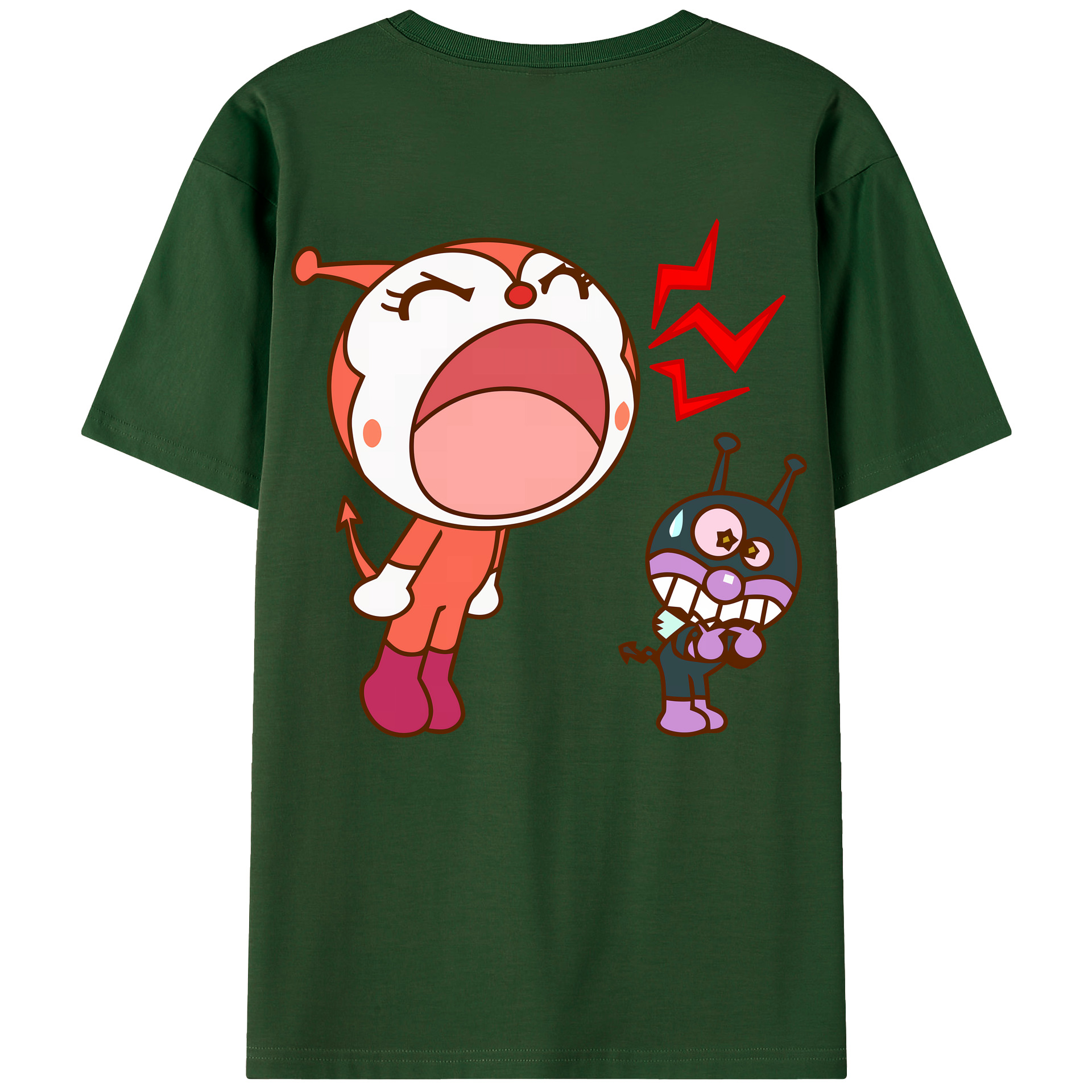 （画像用） アンパンマン Anpanman 綿100％半袖Tシャツ（背面プリント）